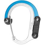 Gear Aid HEROCLIP Carabiner Gear Clip and Hook (Medium) for Camping, Backpack, and Garage Organization, Blue Steel