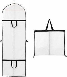 Niviy 60x180cm Fundas Ropa Funda Vestido Novia Plegable Resistente al Polvo y Manchas Bolsa de Traje Bolsas de Ropa Fundas de Ropa Grandes para Vestidos de Novia o Fiesta(1pcs)