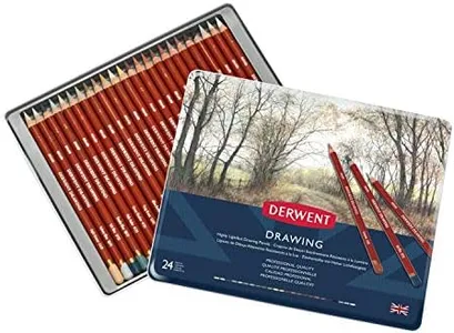 Derwent Colored Drawing Pencils, Metal Tin, 24 Count (0700672)