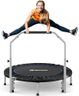 BCAN 48" Foldable Mini Trampoline for Adults Max Load 440lbs, Fitness Rebounder with Adjustable Foam Handlebar, Exercise Trampoline for Adults Indoor/Outdoor Workout