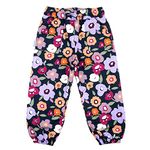 Jan & Jul Toddler Girl Waterproof Pants Puddle-Dry Rain Pants (Single-Layer: Winter Flowers, 1T)