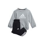 adidas H28835 I BOS LOGO JOG Pants Top:medium grey heather/white Bottom:BLACK/WHITE 3-4Y