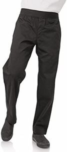 Chef Works Men's Lightweight Slim Chef Pants, Black, Medium