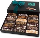 Gourmet Gift Baskets 18 Biscotti Cookie Chocolate Gift Basket | Unique Prime Family Gift Idea for Holiday, Birthday, Anniversary, Corporate Tray for Men, Women - Oh Nuts