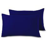 Plain Pillow Cases 2 Pack, Housewife Pillowcases Bed Pillow, Hotel Quality Pillow Case With Envelope Closure, Royal Blue