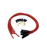 1 Set SHLPDFM Sparkplug leads Red Silicone 8mm 1m HT Leads Universal fits for 6 Cylinder Classic Cars