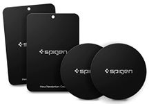 Spigen KUEL [MP-4P], Magnetic Metal Plate for Car Phone Holder, 3M Adhesive 2 Round 2 Rectangle 4 Scratch Protector Easy Application