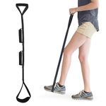 Kekoy 122cm Long Leg Lifter Strap Foot & Hand Grip, Mobility Lift Raiser Aids for Limited Mobility After Hip Replacement Getting in and Out of Bed, Car, and Wheelchair (122cm Black)