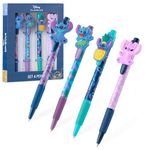 Disney Cute Pens - 4 Pack Stitch Novelty Pens - Lilo and Stitch Gifts