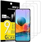 NEW'C [3 Pack Designed for Xiaomi Redmi Note 10 Pro, 10 Pro Max 4G Screen Protector Tempered Glass, Case Friendly Anti Scratch Bubble Free Ultra Resistant