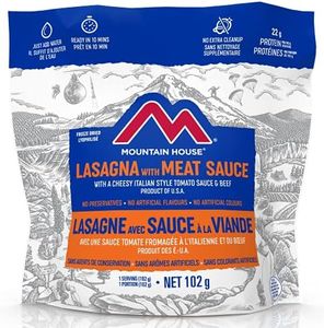 Mountain House Lasagna with Meat Sauce Pouch| Freeze Dried Backpacking & Camping Food | Survival & Emergency Food | Entree Meal | Easy to Prepare | Delicious and Nutritious | Single Pouch