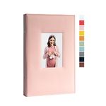 YK Artwood Photo Album 300 Pockets for 4x6 Photos Premium Leather Cover Photo Books Slip-in Picture Albums Wedding Family Anniversary Kid Pet (Pink)
