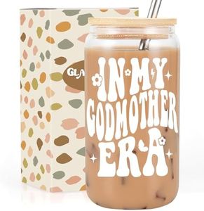 GSPY In My Godmother Era Cup, Godmother Proposal Gifts, God Mother Gifts for Women, Will You Be My Godmother - 16oz Glass Coffee Tumbler, Birthday Gifts for Godmother from Godchild, Godparents