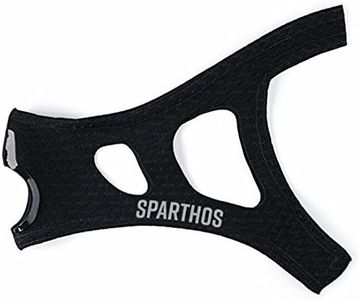 Sparthos Sleeve Workout Mask - Head Strap Training Mask (Midnight Black, Medium)