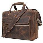 Augus Leather Briefcase for Men Bus