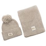 UGG Women's Knit Beanie W Pom and Scarf, Light Grey, O/S UK