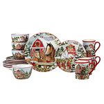 Certified International Homestead Christmas 16 Pc. Dinnerware Set, Service for 4, Multicolor