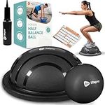 LifePro Half Exercise Ball Trainer - Balance Ball for Exercise - Balance Ball Trainer - Stability Ball for Exercise, Full Body Workout - Half Exercise Ball Balance Trainer for Physical Therapy (Gray)