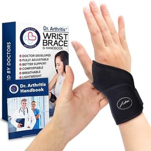 Doctor Developed Premium Copper Lined Wrist Support/Wrist Strap/Wrist Brace/Hand Support [Single]& DOCTOR WRITTEN HANDBOOK- RELIEF for Wrist Injuries, Arthritis, Sprains & More