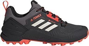 adidas Terrex Swift R3 Gore-TEX Hiking Shoes, Grey/Wonder White/Solar Red, 9