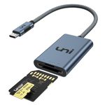 uni UHS-II SD 4.0 Card Reader, USB Type C Memory Card Adapter 312MB/s for SD/MicroSD/SDXC/SDHC/RS-MMC/MicroSDXC/MicroSDHC/UHS-I Cards Compatible with iPhone 15 Pro, MacBook Pro/Air, Galaxy S24