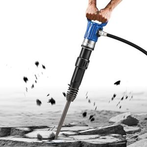 Newhai Pneumatic Hammer Shovel 46J Heavy-Duty Air Chisel Industrial Demolition Jack Hammer 55CFM 90 PSI with 2 Chisels for Concrete Metal Building Construction