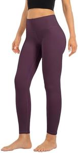 CHANAN High Waist Butt Lifting Leggings for Women Buttery Soft Breathable Yoga Pants with Hidden Pocket Tummy Control Gym Maroon