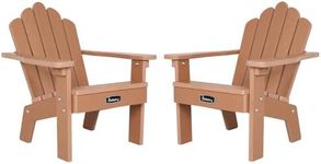 FUNBERRY Kids Outdoor Chair, CPC Certified HDPE Kids Adirondack Chairs Set of 2, All Weather Easy Installation Toddler Outdoor Chair with Ergonomic Design for Patio, Garden, Picnic, Backyard, Beach