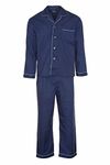 Champion Mens Cotton Blend Button Front Pyjama Lounge Wear-Navy-X-Large 44-46