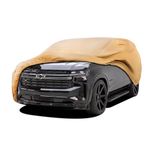 JURMON Heavy Duty Outdoor Car Cover Compatible with Chevrolet Tahoe,Windproof All Weather Waterproof Sun Rain UV Dust Snow Protection Outdoor Car Covers