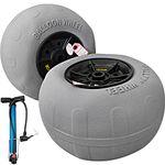 VEVOR Beach Balloon Wheels, 13" Replacement Sand Tires, TPU Cart Tires for Kayak Dolly, Canoe Cart and Buggy with Free Air Pump, 2-Pack