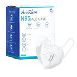 Aro Kleen N95 ISI Mark 5 Layered Filtration Reusable Unisex Face Mask | Ear Loop Style | UV-C Sterilized | Filter Particulates PM-2.5 | FFP2 Protection | Pollution Mask- CE, ISO & ISI Certified ( PACK OF 20 PCS. )