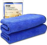 Airlab Microfiber Car Drying Towels Extra Large Super Absorbent Plush Cleaning Cloths Auto Detailing Ultra Soft, Lint-Free, Streak-Free 500GSM, 90 x 60 cm, Pack of 2