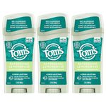 Tom's of Maine Long Lasting Natural Aluminum Free Deodorant Stick Refreshing, Lemongrass 2.25 oz (Pack of 3)