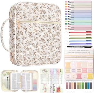 XKDOUS Bible Cover Case for Women Bible Bag Journaling Kit w/Study Supplies