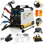 SSIMDER SD-4050 10 in 1 Aluminum Welder&Plasma Cutter and Spool Gun/Foot Pedal/Welding Helmet/Welding Gloves/Tool Bag/Flux Cored &Aluminum Welding Wire/MIG TIG Cut CONSUMABLES