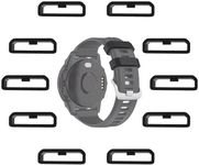 22mm Watch Strap Loops for Garmin Fenix 7/6/5 /Forerunner 965/955/945/935/745/265/255 Smartwatch Fastener Rings [10 Pcs], MTHGH Soft Silicone Replacement Secure Rings Connector Holders Loop