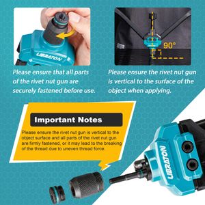 Libraton 16" Rivet Nut Tool Set – Hand Rivet Gun with 70 Rivet Nuts, 7 Metric Mandrels, Carry Case