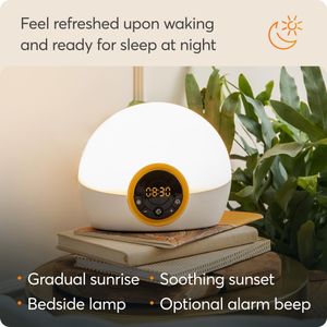 Lumie Bodyclock Rise 100 Wake-Up Light Alarm Clock – Sunrise Simulation