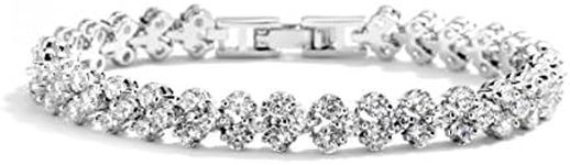 Mariell 6 3/8 CZ Wedding Bridal or Prom Tennis Bracelet - Petite Size Perfect for Smaller Wrist.