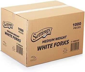 Settings 1000 Count White Plastic Forks – Disposable Cutlery for Parties, Events, Catering, and Takeout disposable forks bulk