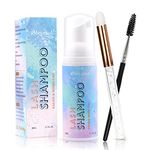 Lash Shampoo for Eyelash Extensions 60ml/2.1fl.oz Eyelash Extension Cleanser Lash Extension Shampoo Kit with Brush Foaming Cleanser Eyelash Wash for Extensions Home Salon Use by Obeyalash