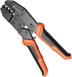 Ratchet Crimping Plier, Preciva Insulated Wire Terminal Crimp Tool, AWG20-10 (0.5-1.5mm²) (1.5-2.5mm²) (4-6mm²), Electrical Crimper Pliers for Industrial Connectors