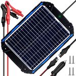 SUNER POWER 18W 12V Solar Battery Trickle Charger & Maintainer PRO, Built-in Intelligent MPPT Charge Controller, Waterproof 12 Volt Solar Panel Charging Kits for Car Auto Marine RV Trailer Boat Camper