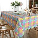 Special Tablecloth Celebration Easter, Unique Table Cloth Cover, Buffet Colorful Decorations, Dinner Gift Color Design (60 * 84 Inches)