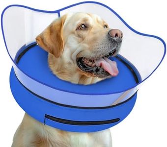 Toptakeit Elevated Inflatable Dog Cone Collar Alternative After Surgery, Dog Donut Collar, Soft Pet Cone to Stop Licking for Small Medium Large Dogs