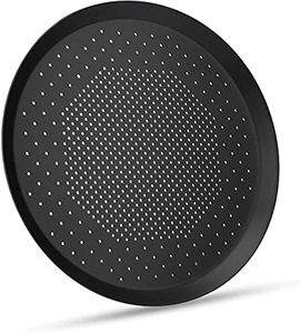 NILKANTH 12-Inch Pizza Baking Pan | Non-Stick Perforated Pizza Crisper Tray | Heavy-Duty Carbon Steel Round Pizza Pan with Holes | Scratch-Resistant, Durable & Oven Safe (Black)