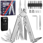 BIBURY Multitools, Multi Tool Foldable Pliers with Upgraded Saw, Large Scissors and Screwdriver Set, Stainless Steel Multitools Ideal for Camping, DIY, Repairing, Gift for Dad Men Christmas - Pro