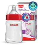 LuvLap Anti-Colic Wide Neck Natura Flo Baby Feeding Bottle, 150ml, New Born/Infants/Toddler upto 3 years, BPA Free