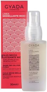 GYADA COSMETICS, Olio Secco Lucidante per Capelli Ricci ad Azione Idratante, Nutriente, Protettiva ed Elasticizzante, a Base di Olio di Lino, Mandorla e Oliva, 30 ml